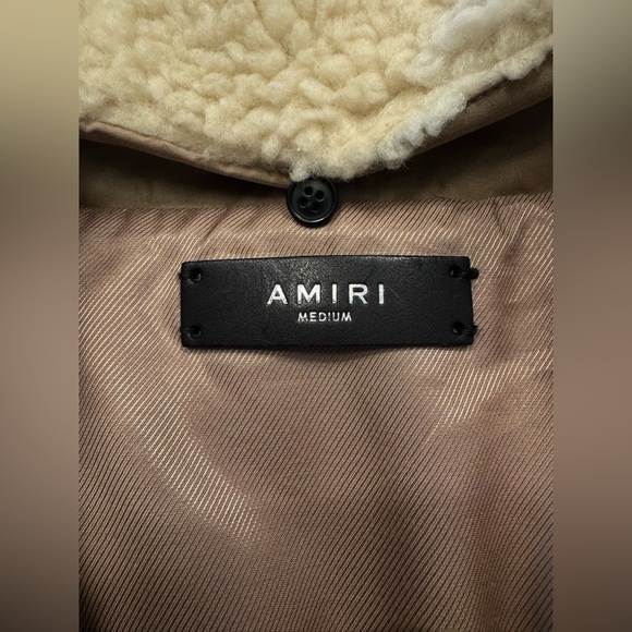 Amiri Short Parka Jacket in Dark Khaki - Sz M - Picture 12 of 15